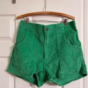 Vibrant Green High Waist Corduroy Shorts